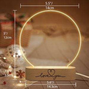 Personalized Heart Shape Night Lamp With Photo And Text