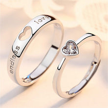 Load image into Gallery viewer, Zircon Heart Matching Couple Rings Set
