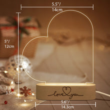 Load image into Gallery viewer, Personalized Heart Shape Night Lamp With Photo And Text
