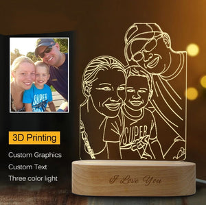 Custom Photo Portrait 3D Led Lamp