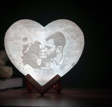 Load image into Gallery viewer, Customized Heart Shape Moon Lamp
