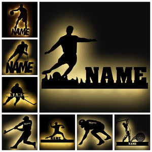 Personalized Sports USB LED Wall Lamp For Boyfriend