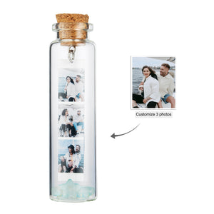 Personalized Mini Photo In A Vials Bottle Jars