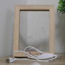 Load image into Gallery viewer, Custom Photo &amp; Text Led Wood Photo Frame
