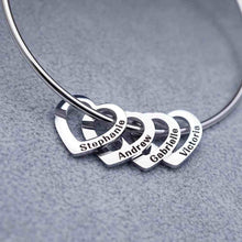 Load image into Gallery viewer, Personalize Women Hearts Bracelet
