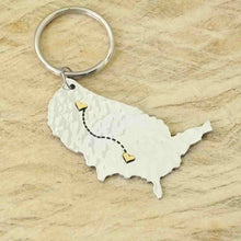 Load image into Gallery viewer, Personalized State To State United States Keychain
