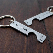 Load image into Gallery viewer, puzzle piece keychain for couples

