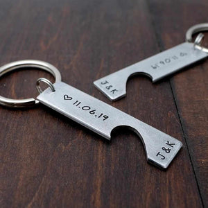 puzzle piece keychain for couples