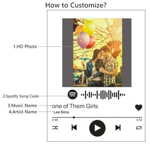 Spotify Code Custom Photo Night Light