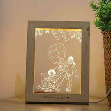 Load image into Gallery viewer, Custom Photo &amp; Text Led Wood Photo Frame
