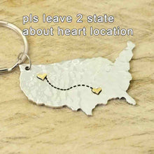 Load image into Gallery viewer, Personalized State To State United States Keychain
