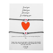 Load image into Gallery viewer, 2pcs/set Heart Rope Couple Bracelets Set For Women&amp;Men Fashion Adjustable Sweet Love Bracelet Friend Bangles Bijoux Jewelry

