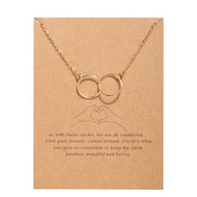 Load image into Gallery viewer, Gold Color Round Infinite Butterfly Necklace For Women Drop shipping Gift Necklaces With Card 2020 Fashion  Jewelry
