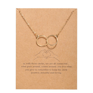 Gold Color Round Infinite Butterfly Necklace For Women Drop shipping Gift Necklaces With Card 2020 Fashion  Jewelry