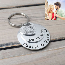 Load image into Gallery viewer, Personalized Photo 3-Layered Keychain
