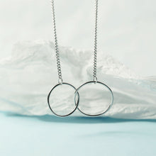 Load image into Gallery viewer, To My Best Friend Double Circle Pendant Chain Necklace
