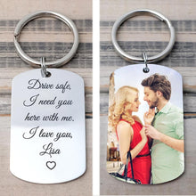 Load image into Gallery viewer, Personalized Photo &amp; Text Keychain
