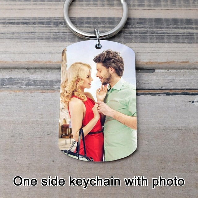 Personalized Photo & Text Keychain