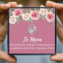 Load image into Gallery viewer, Heart Crystal Pendant Necklace Letter I Love You to The Moon and Back Mother

