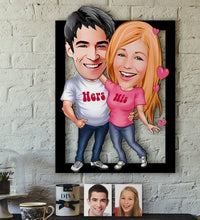 Load image into Gallery viewer, Personalized Valentine Caricature OF 3D Wood
