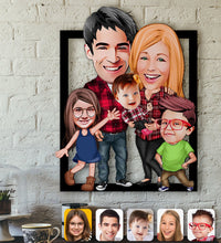 Load image into Gallery viewer, Personalized Family Caricature OF 3D Wood
