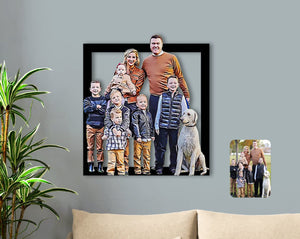 Personalized Family Caricature OF 3D Wood