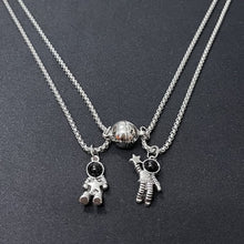 Load image into Gallery viewer, Astronaut Magnetic Couple Necklaces
