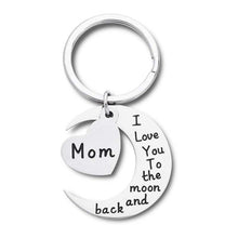 Load image into Gallery viewer, Personalized I Love You To The Moon and Back Key Chain For Mom
