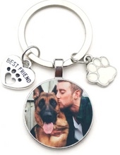 Load image into Gallery viewer, Custom Photo Pet Lover Charm Keychain
