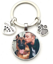 Load image into Gallery viewer, Custom Photo Pet Lover Charm Keychain
